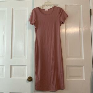 Mauve tshirt dress